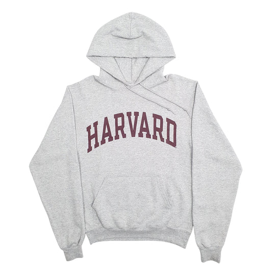 Mens Grey Champion Harvard University Spellout Hoodie Jumper