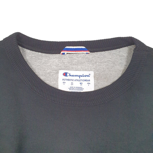 Mens Black Champion Crewneck Jumper