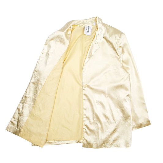 Womens Yellow Collusion Hoodie Coat