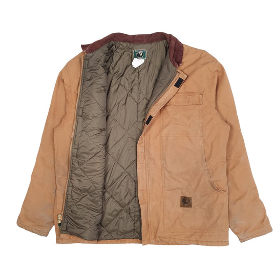 Mens Tan Berne Apparel Chore Barn Quilted Coat