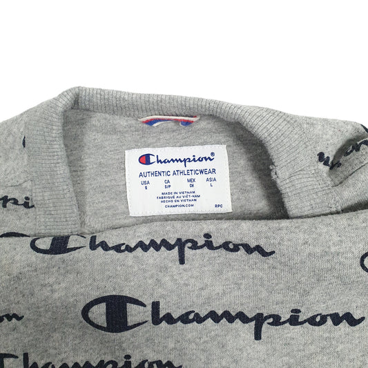 Mens Grey Champion Crewneck Jumper