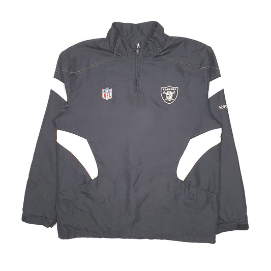Mens Black Reebok NFL Oakland Raiders Coat