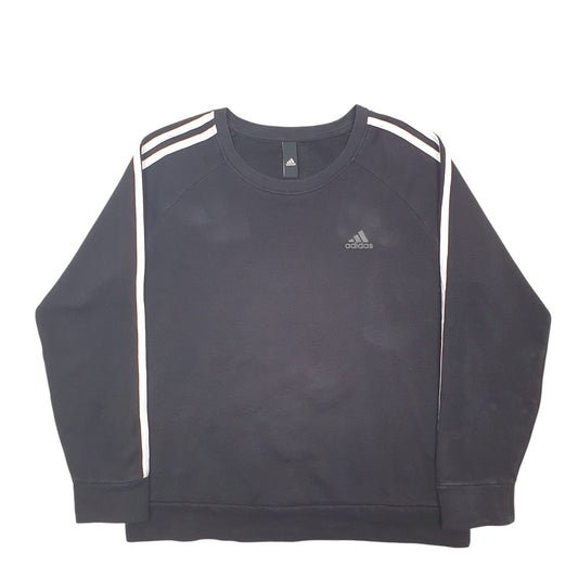 Womens Black Adidas Crewneck Jumper