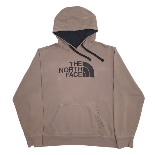 Mens Brown The North Face Spellout Hoodie Jumper
