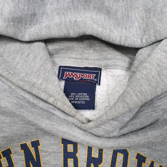 Mens Grey Jansport John Brown University USA Hoodie Jumper