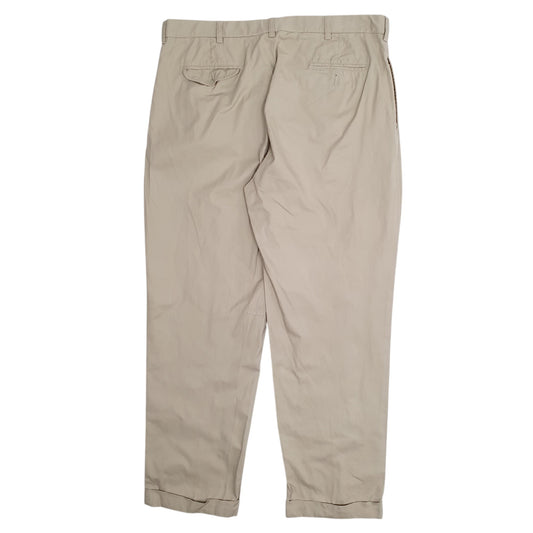 Mens Beige Polo Ralph Lauren Pleated Hammond Pant Chino Trousers
