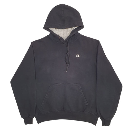 Mens Black Champion Hoodie Jumper