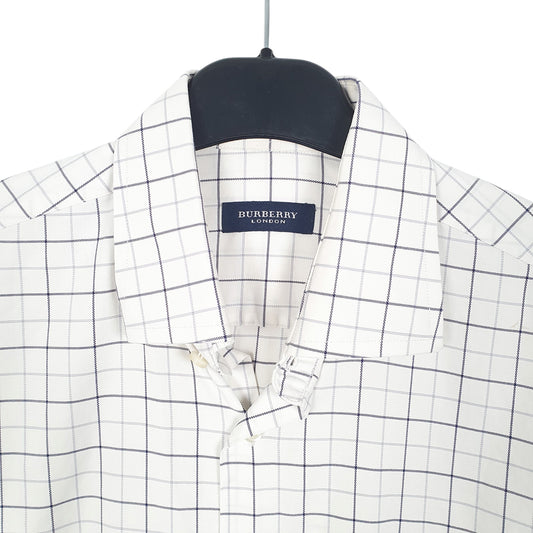 Mens White Burberry London Long Sleeve Shirt