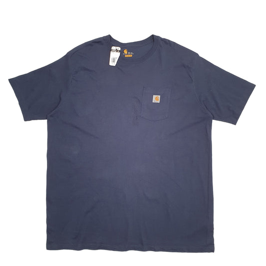 Mens Navy Carhartt Short Sleeve T Shirt