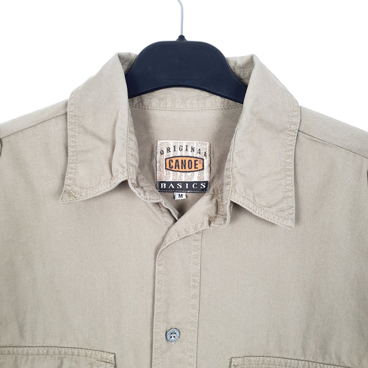 Mens Beige Canoe Original Basics Long Sleeve Shirt