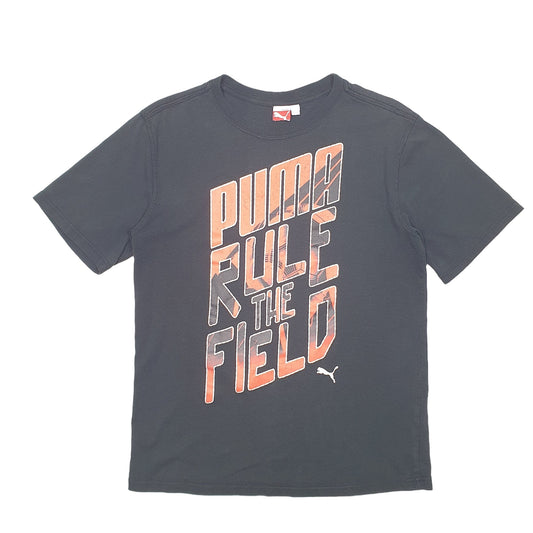 Mens Black Puma Rule The Field Short Sleeve T Shirt