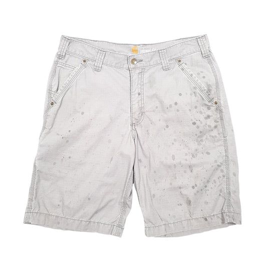 Mens Grey Carhartt Workwear Ripstop Combat 100240 Relaxed Cargo Shorts