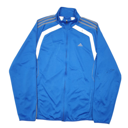 Mens Blue Adidas Track Top Climalite Full Zip Jumper