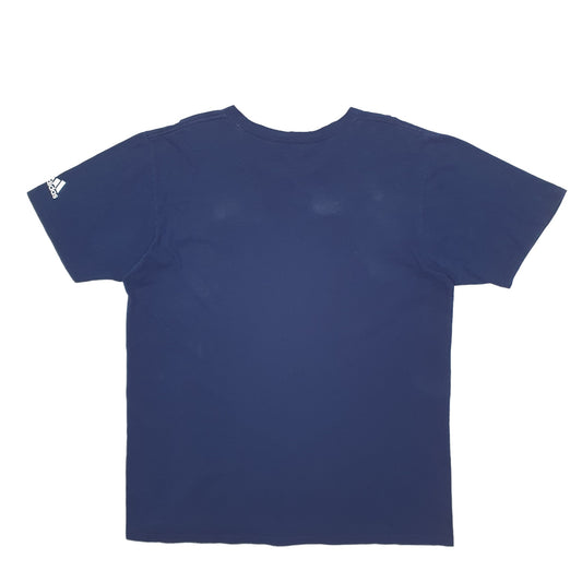 Mens Blue Adidas Short Sleeve T Shirt