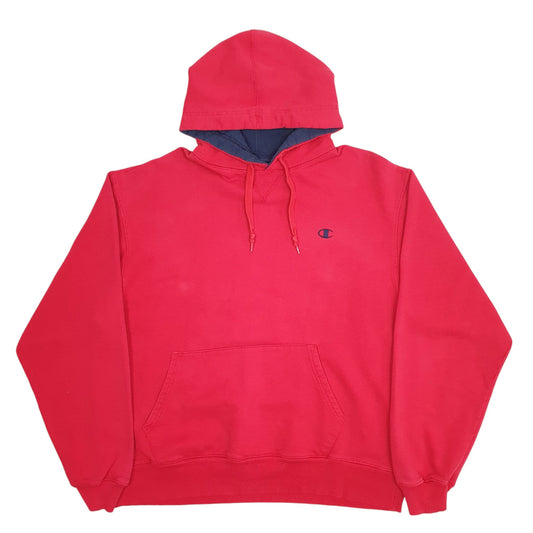 Mens Red Champion Hoodie Jumper