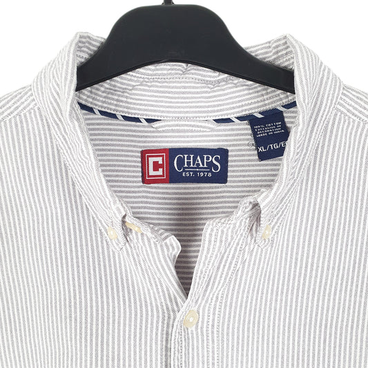 Mens Grey Chaps Oxford Long Sleeve Shirt