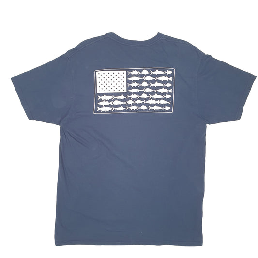 Mens Navy Columbia Sportswear PFG Fishing Short Sleeve T Shirt