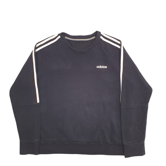 Womens Black Adidas Crewneck Jumper