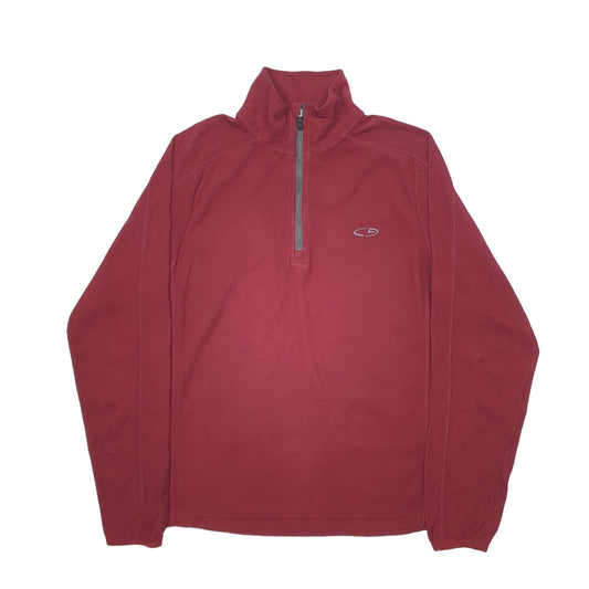 Mens Burgundy Champion Quarter Zip Jumper