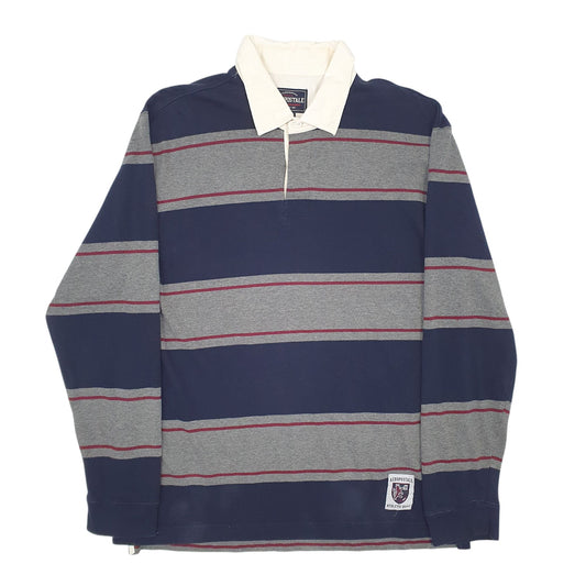 Mens Navy Aeropostale Long Sleeve Polo Shirt