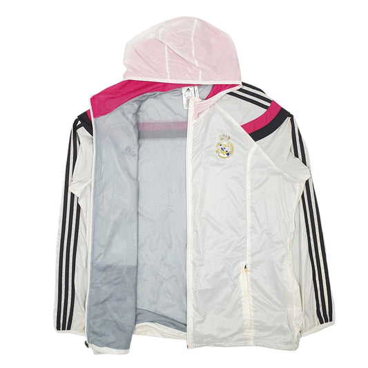 Mens White Adidas Real Madrid Coat