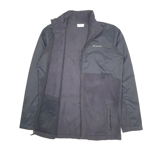 Mens Black Columbia Sportswear Fleece Lightweight Coat