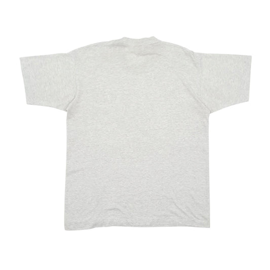 Mens Grey Fruit Of The Loom Single Stitch Vintage 90s Short Sleeve T Shirt