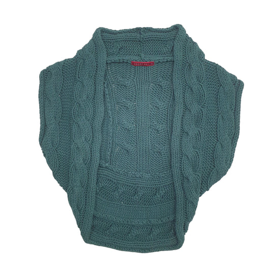 Womens Green Smart Set Cable Knit Cardigan Jumper