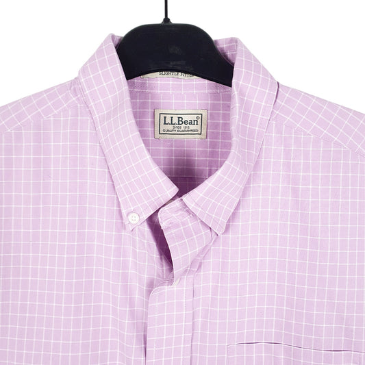 Mens Pink L.L.Bean Long Sleeve Shirt