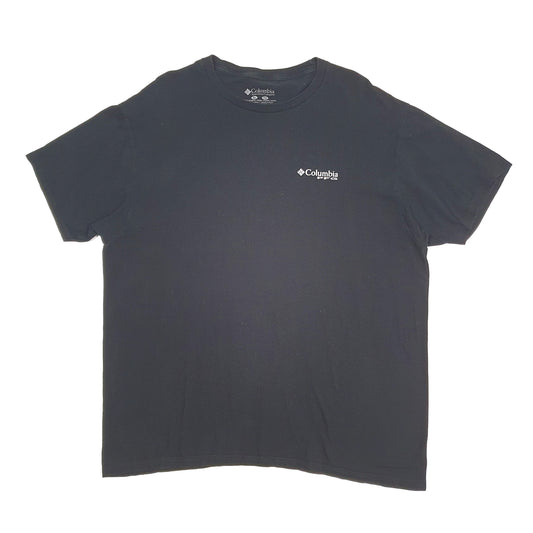 Mens Black Columbia Sportswear PFG Fishing Short Sleeve T Shirt