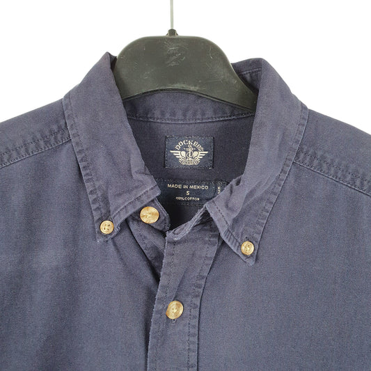 Mens Navy Dockers Long Sleeve Shirt