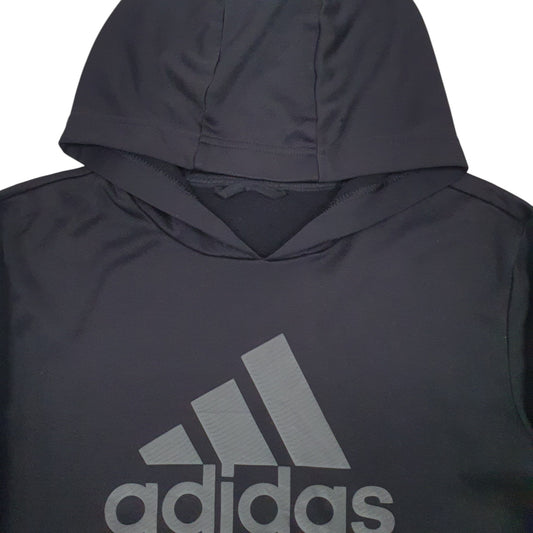Mens Black Adidas Spellout Hoodie Jumper