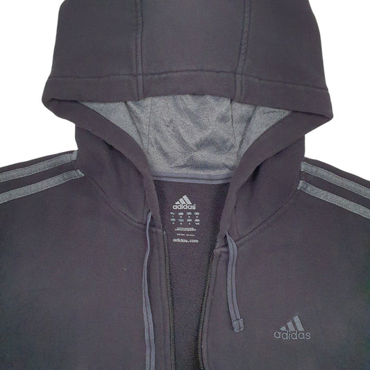 Mens Black Adidas Full Zip Jumper