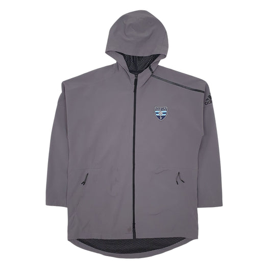 Mens Grey Adidas Sporting Missouri Valley Quarter Zip Coat