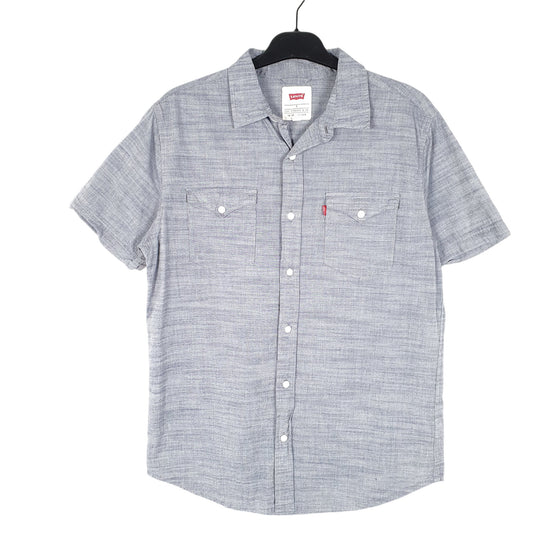 Mens Grey Levis Short Sleeve Shirt