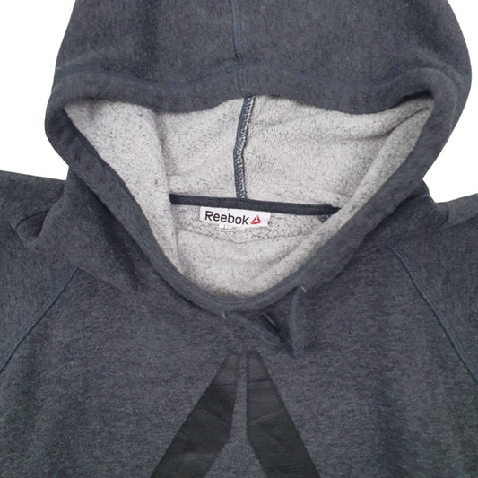 Womens Grey Reebok Spellout Hoodie Jumper