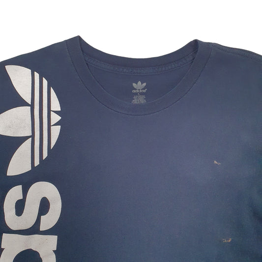 Mens Navy Adidas Spellout Short Sleeve T Shirt