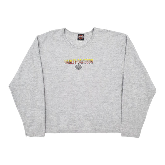 Womens Grey Harley Davidson Crewneck Jumper