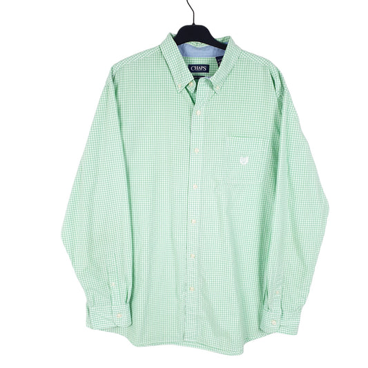 Mens Green Chaps Long Sleeve Shirt