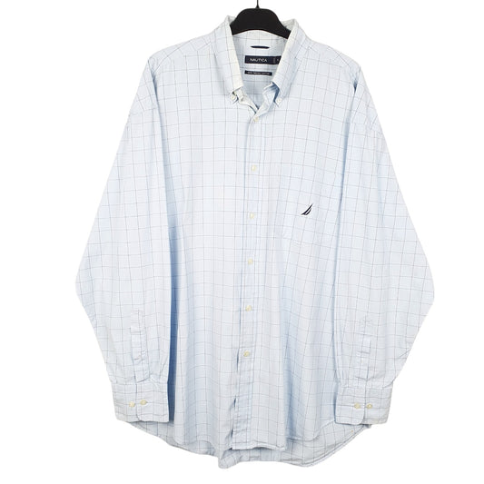 Mens Blue Nautica Long Sleeve Shirt