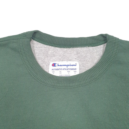 Mens Green Champion Crewneck Jumper