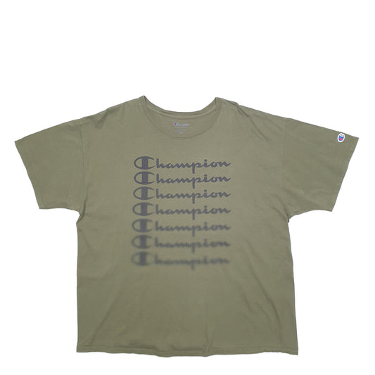 Mens Khaki Champion Short Sleeve T Shirt