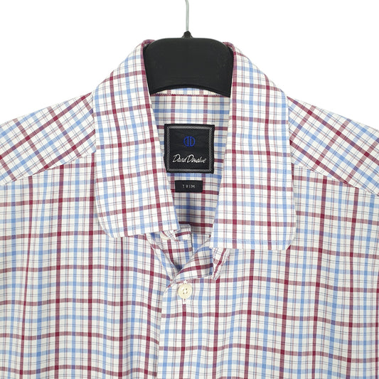 Mens White David Donohue Trim Long Sleeve Shirt