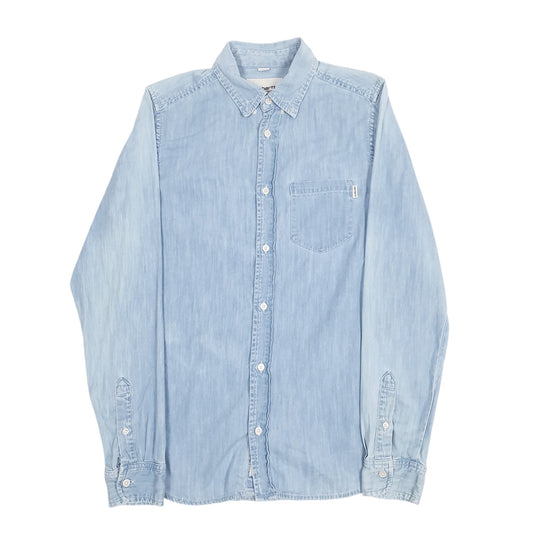Mens Blue Carhartt Long Sleeve Shirt