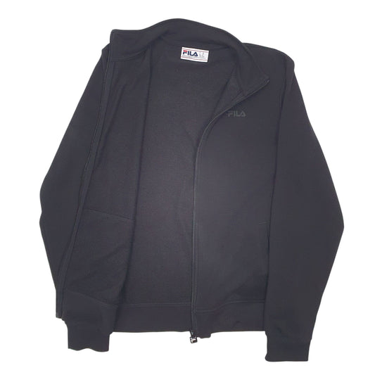Womens Black Fila Full Zip Jumper