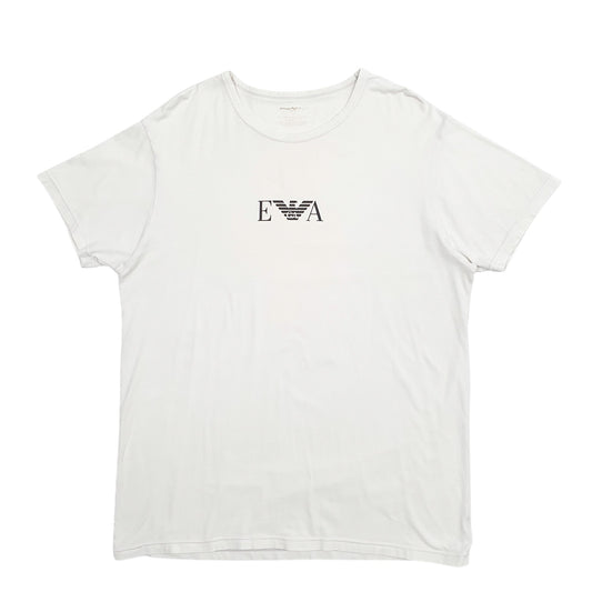 Mens White Emporio Armani Short Sleeve T Shirt