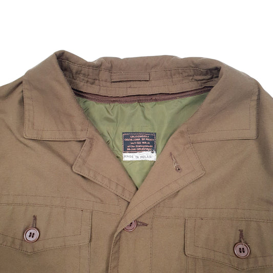 Mens Khaki Unbranded Vintage Polish Military With Liner Coat