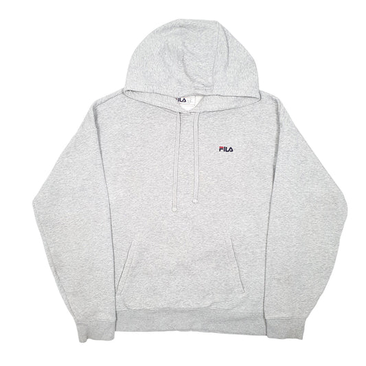 Womens Grey Fila Hoodie Jumper