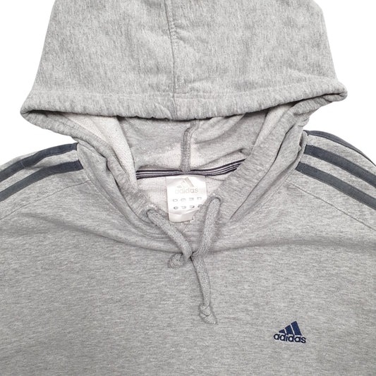 Mens Grey Adidas Hoodie Jumper