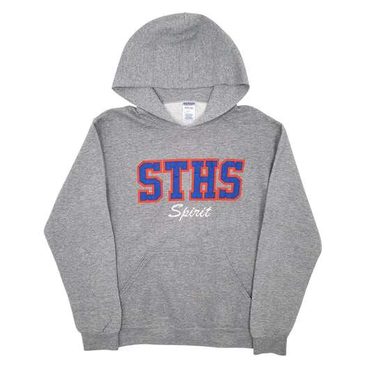 Mens Grey Jerzees Hoodie Jumper